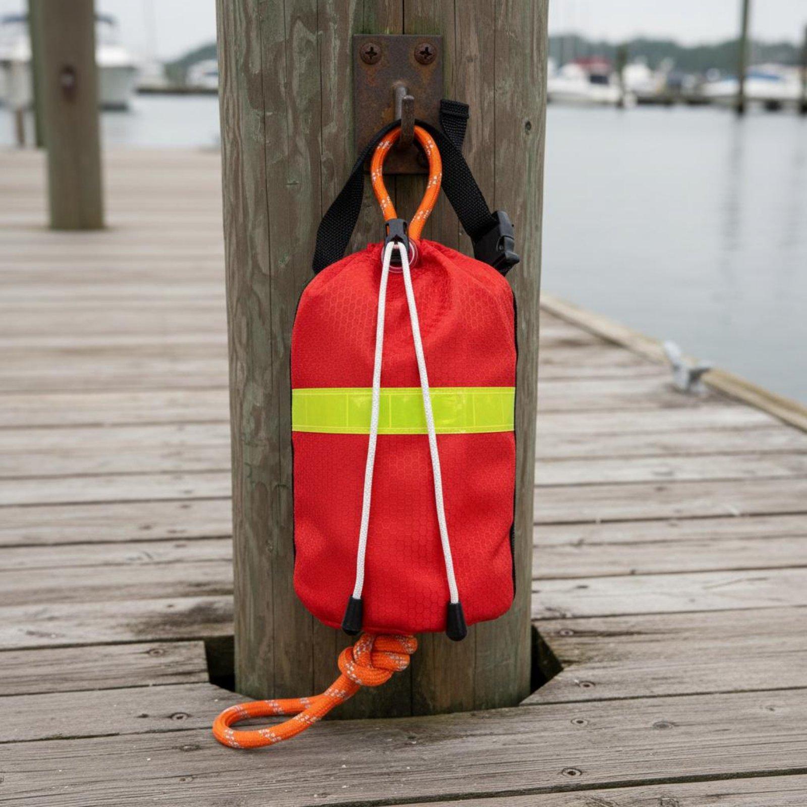 Rescue Rope Throw - Wasserrettungs-Wurfbeutel, wasserdichtes Schwimmseil, hohe Sichtbarkeit für
