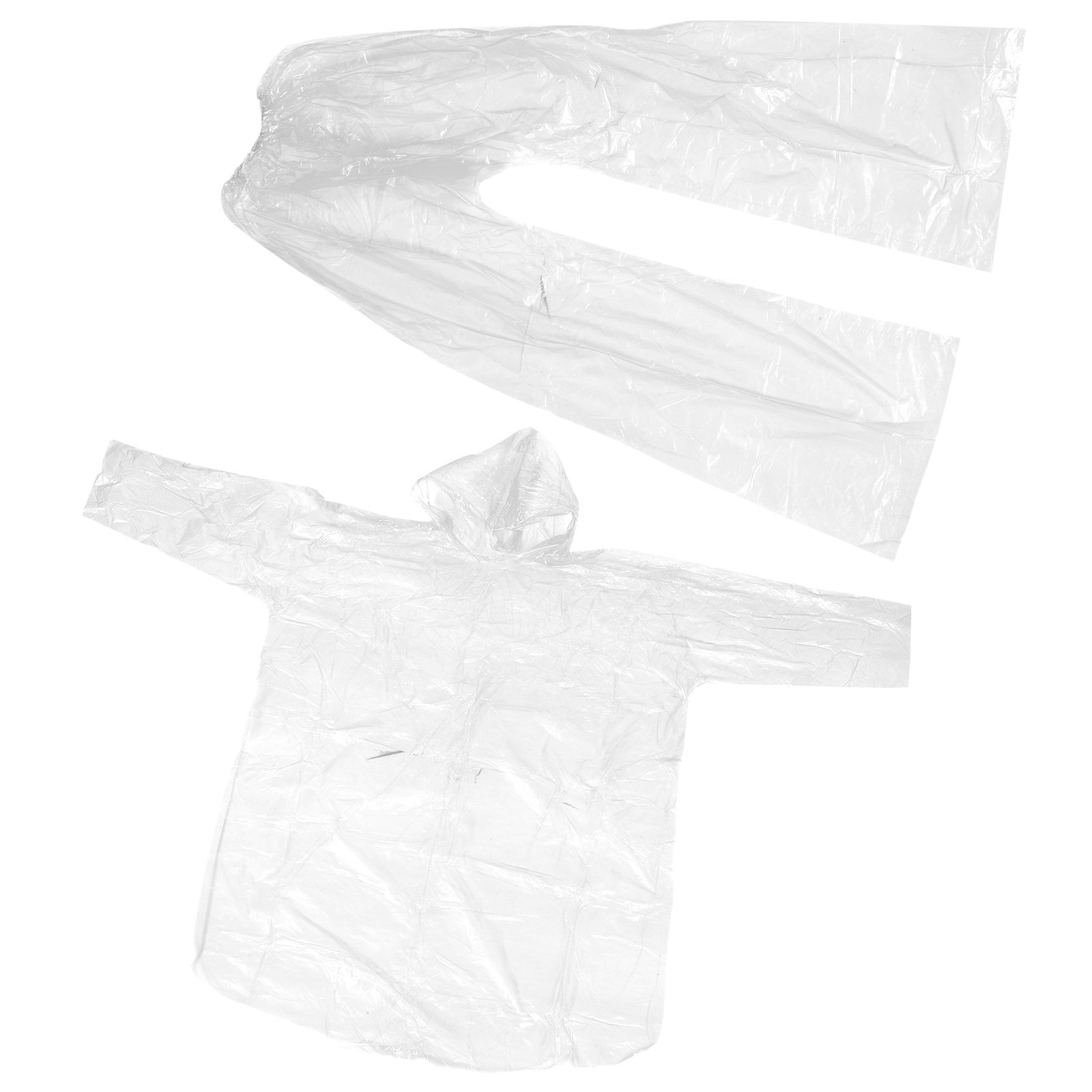 Emergency Poncho Rain - Kapuzen-Regenponcho-Set, wasserdicht, reißfest, leicht, faltbar, Regenanzüge